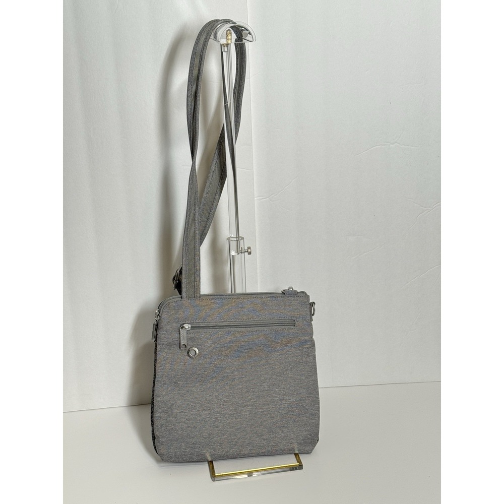 Baggallini Crossbody Grey Travel Purse Nylon - Picture 4 of 8